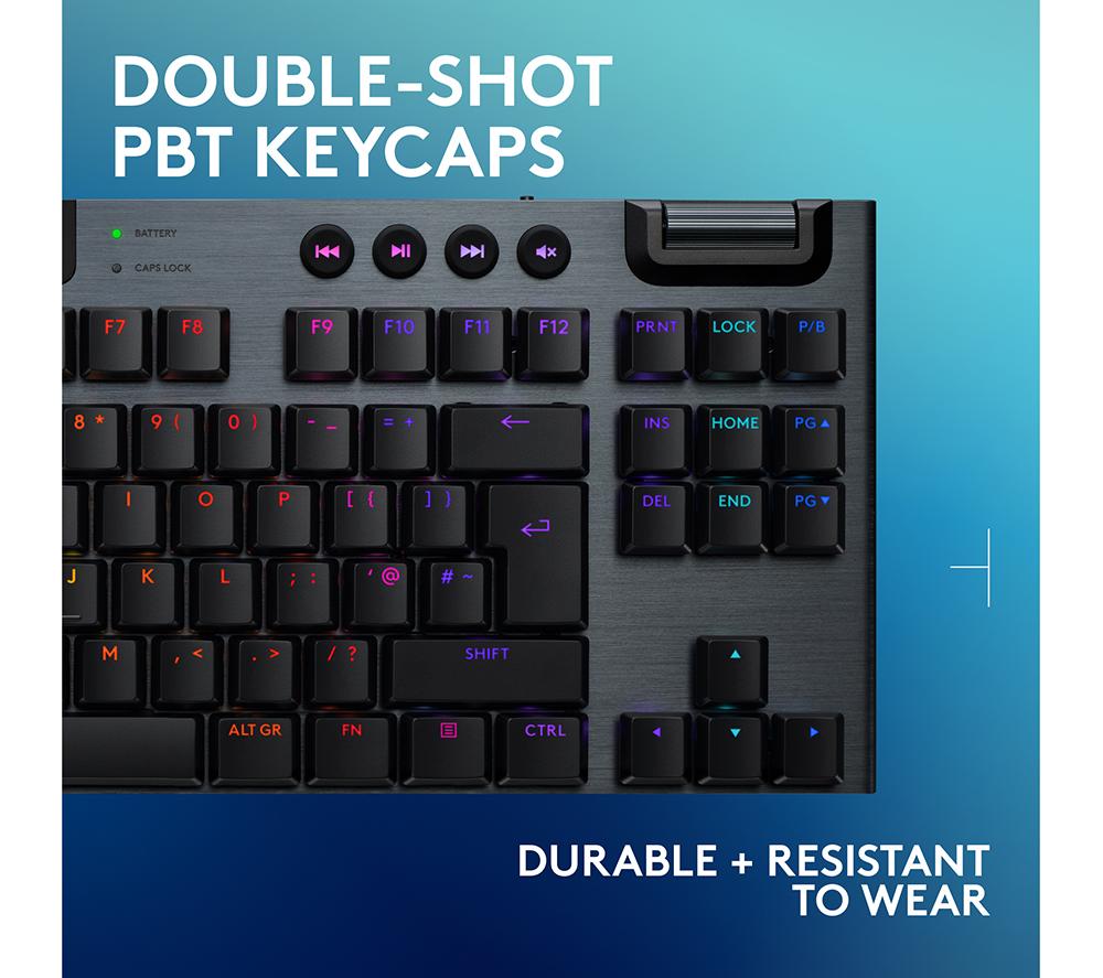 LOGITECH G915 X LIGHTSPEED TKL Kabellose mechanische Gaming-Tastatur – Taktil Schwarz
