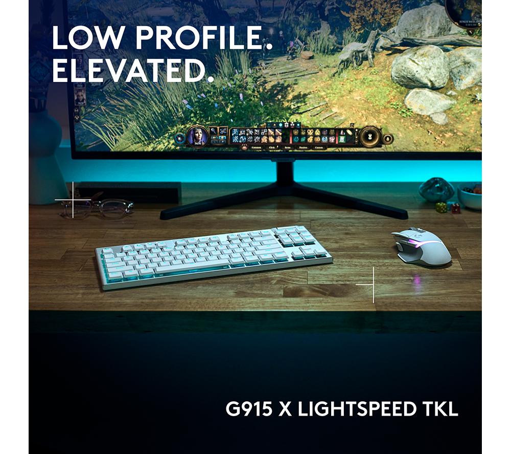 LOGITECH G915 X Lightspeed TKL Wireless Mechanical Gaming Keyboard - Tactile White