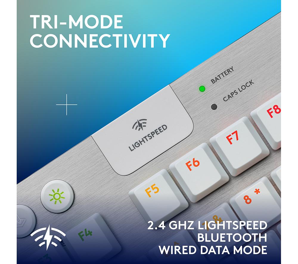 LOGITECH G915 X Lightspeed TKL Wireless Mechanical Gaming Keyboard - Tactile White