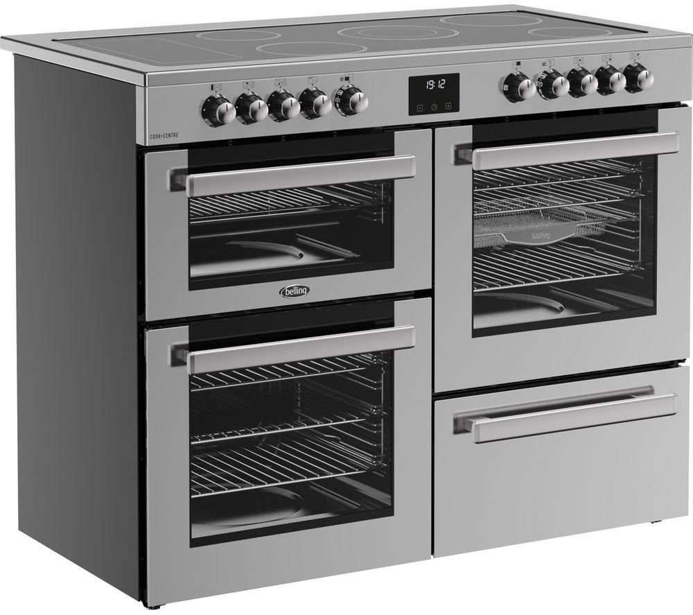 BELLING Cookcentre 110E Electric Ceramic Range Cooker - Stainless Steel & Chrome