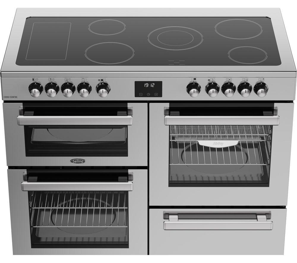 BELLING Cookcentre 110E Electric Ceramic Range Cooker - Stainless Steel & Chrome