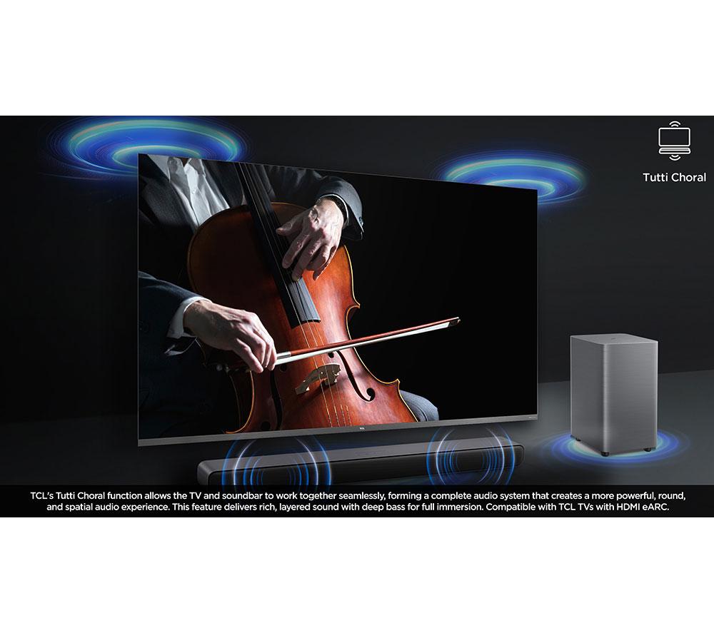 TCL S55HK 2.1 Wireless Compact Sound Bar with Dolby Atmos & DTS Virtual:X - Dark Titanium