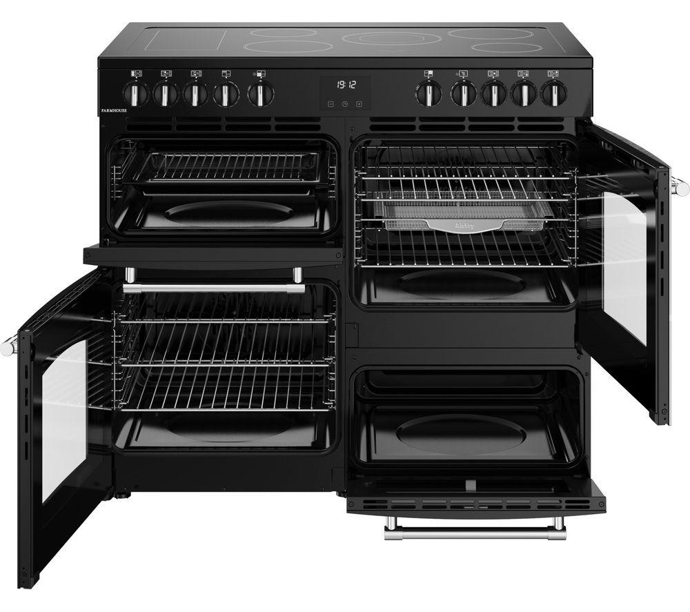 Cocina eléctrica de vitrocerámica BELLING Farmhouse 100E - Negro y cromo