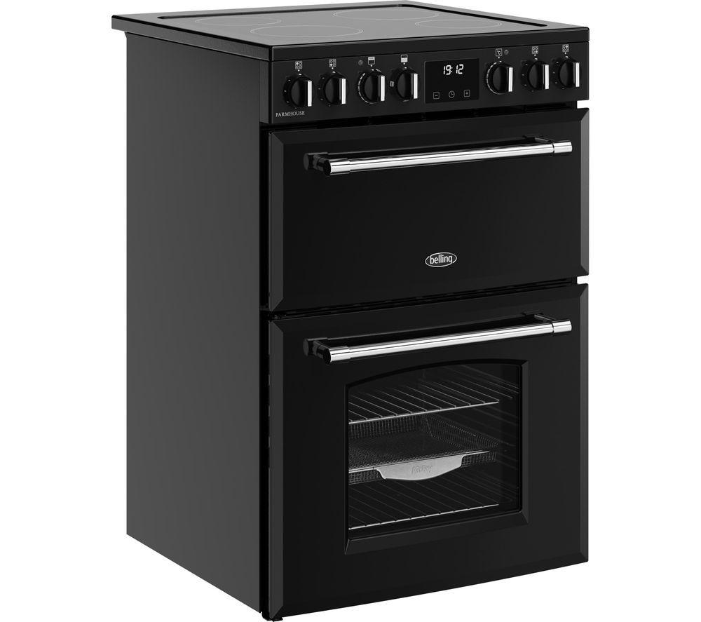 Cocina eléctrica de vitrocerámica BELLING Farmhouse 60E - Negro y cromo