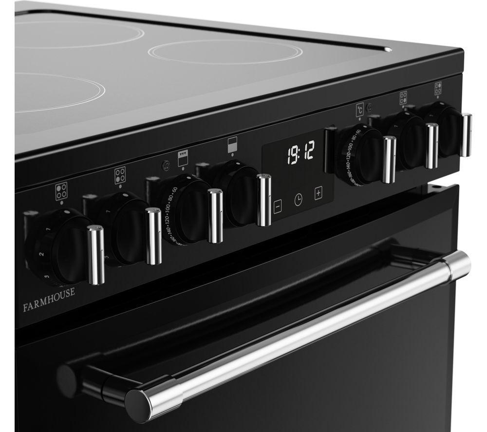 Cocina eléctrica de vitrocerámica BELLING Farmhouse 60E - Negro y cromo