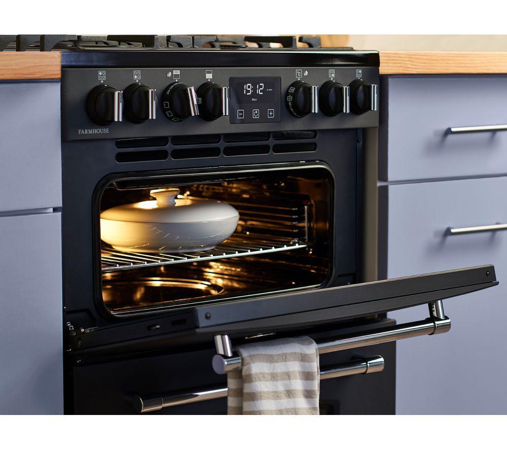 Cocina eléctrica de vitrocerámica BELLING Farmhouse 60E - Negro y cromo