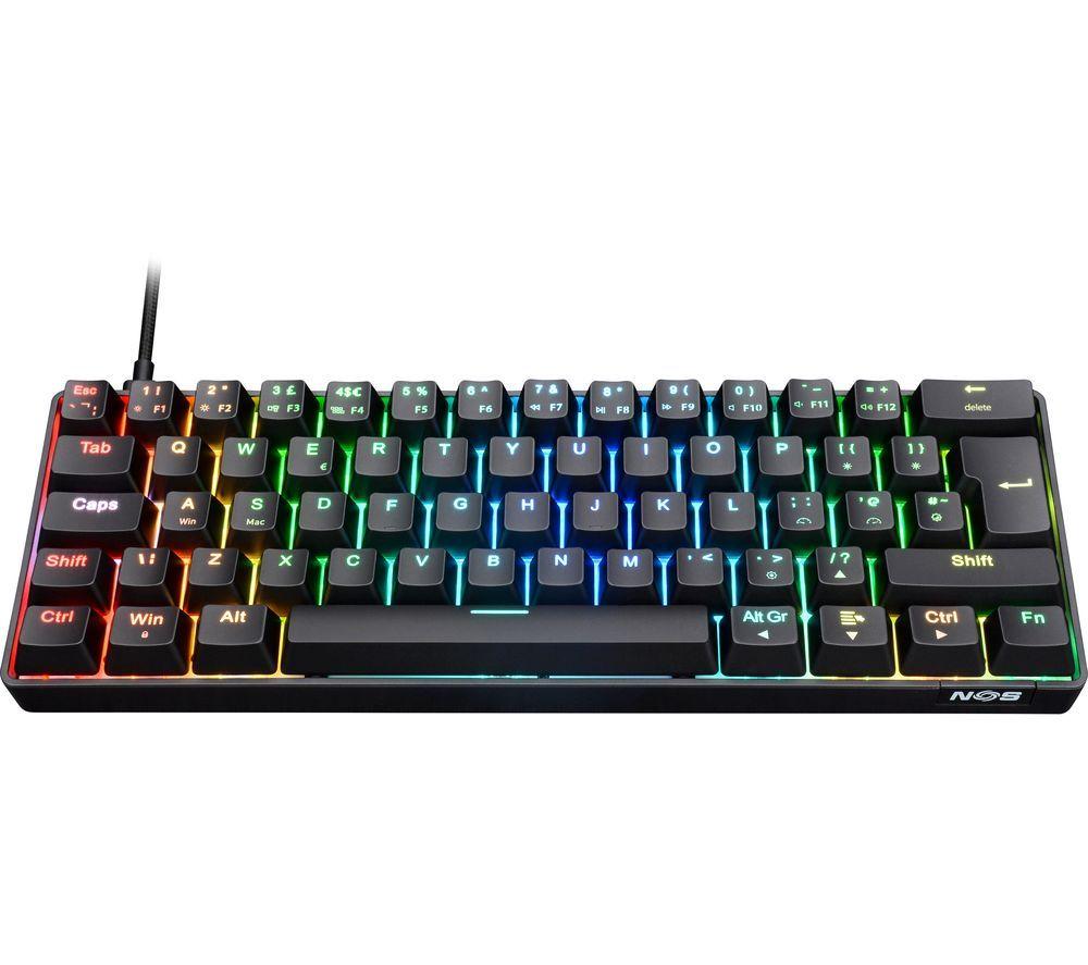 NOS C-250 Mini RGB Mechanical Gaming Keyboard - Black