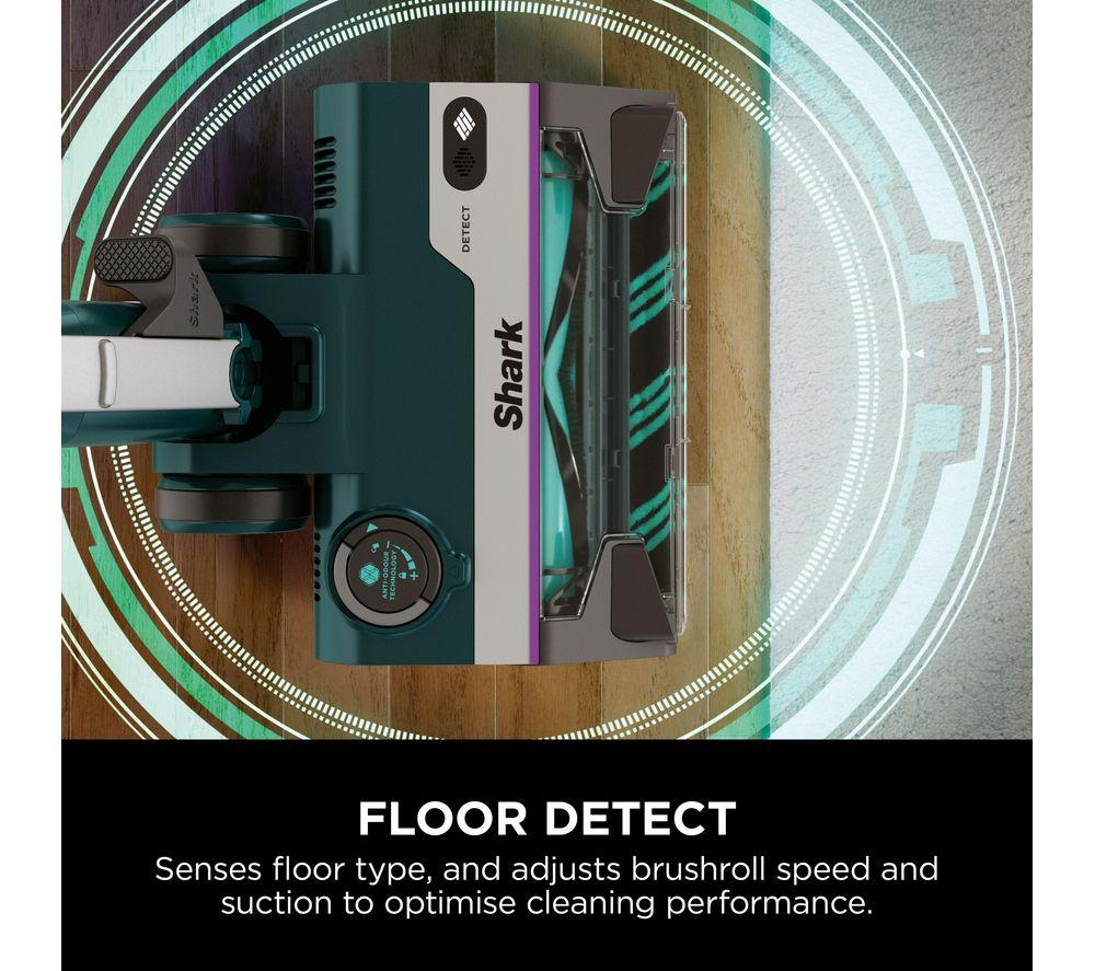 Aspiradora sin bolsa vertical SHARK PowerDetect con DuoClean HZ4000UKT - Negra y cromada