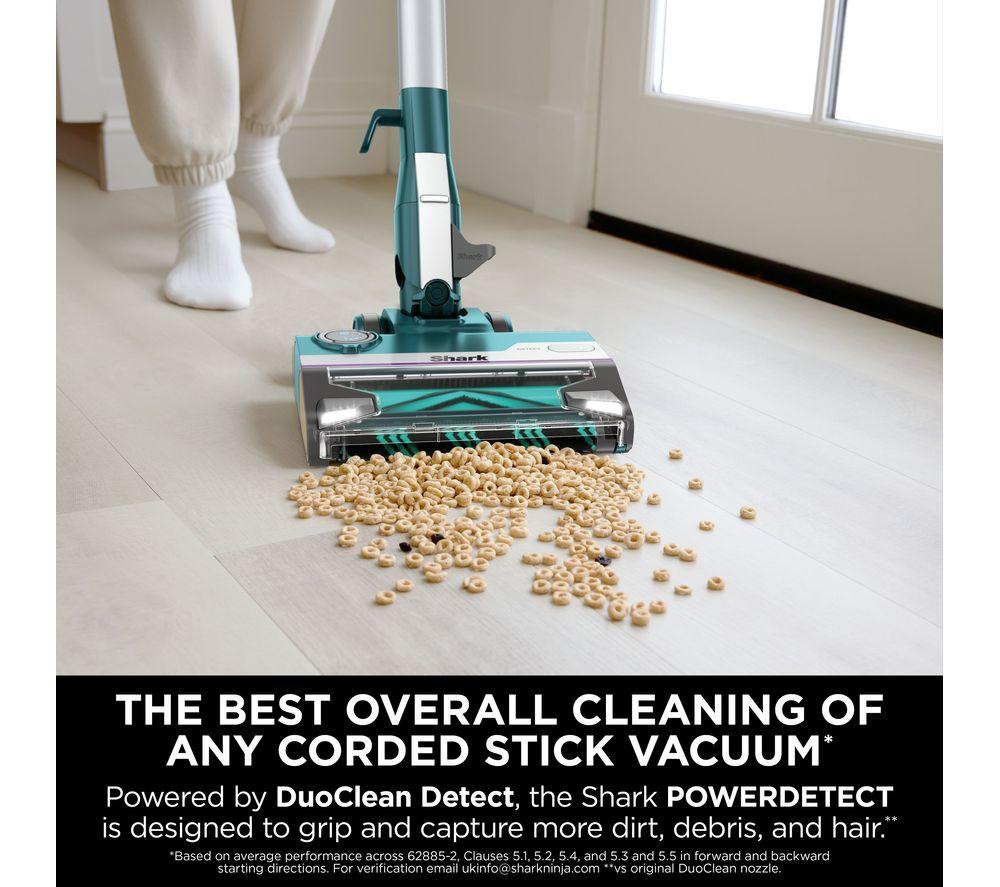 Aspiradora sin bolsa vertical SHARK PowerDetect con DuoClean HZ4000UKT - Negra y cromada