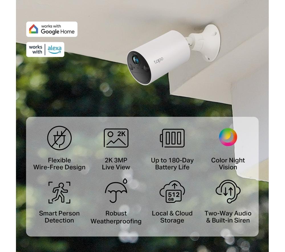 TP-LINK Tapo C410 Solar-powered 2K WiFi Security Camera Kit