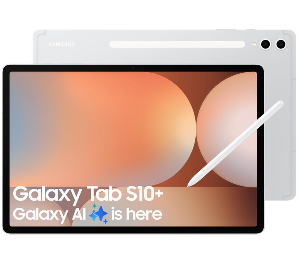 SAMSUNG Galaxy Tab S10+ 12.4" 5G Tablet - 256 GB, Platinum Silver