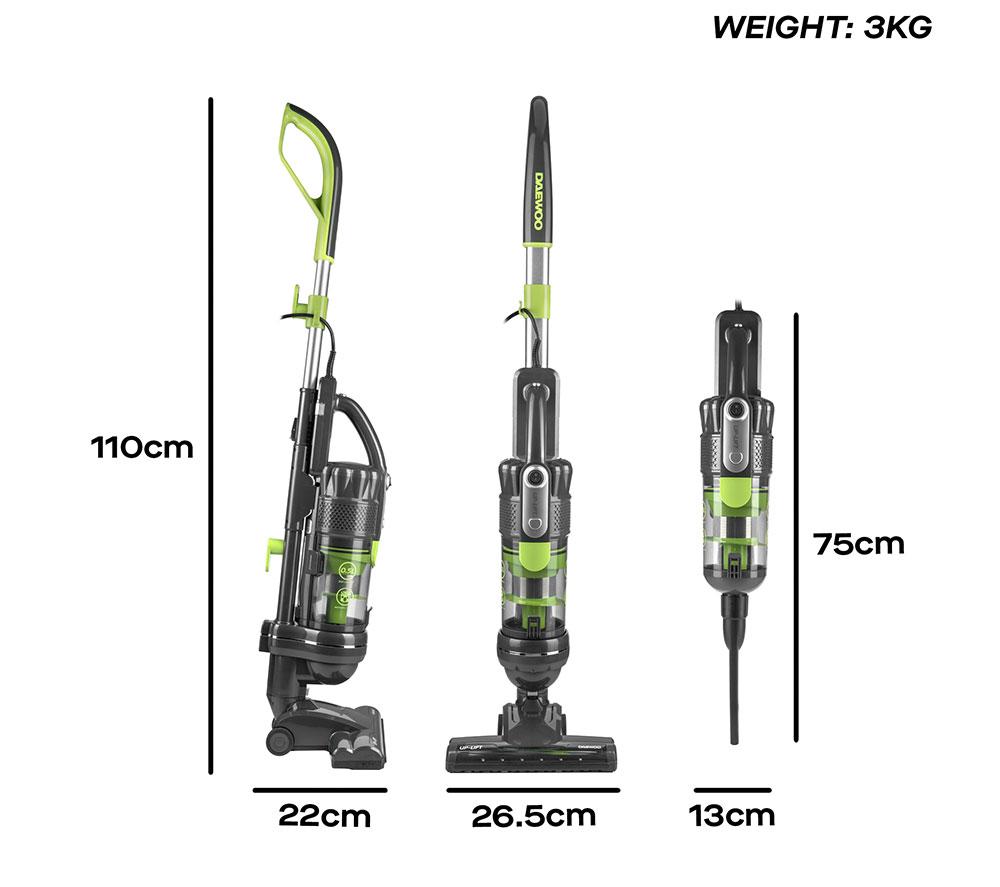 Aspiradora sin bolsa vertical DAEWOO Tornado FLR00131GE - Verde y gris