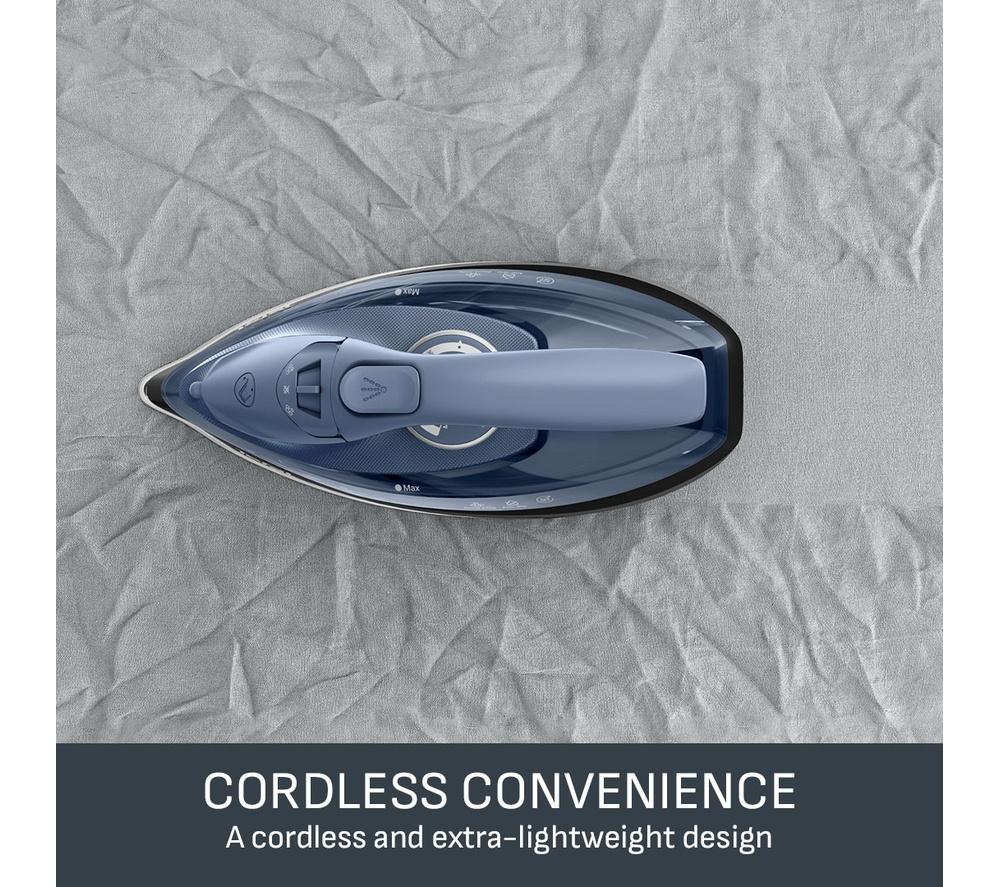 TEFAL Freemove Power FV6674G0 Cordless Steam Iron - Blue Salt & Black