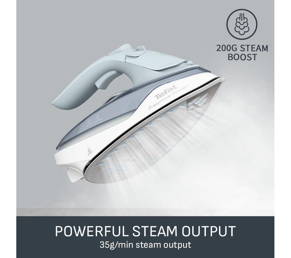 TEFAL Freemove Power FV6642G0 Cordless Steam Iron - Light Blue