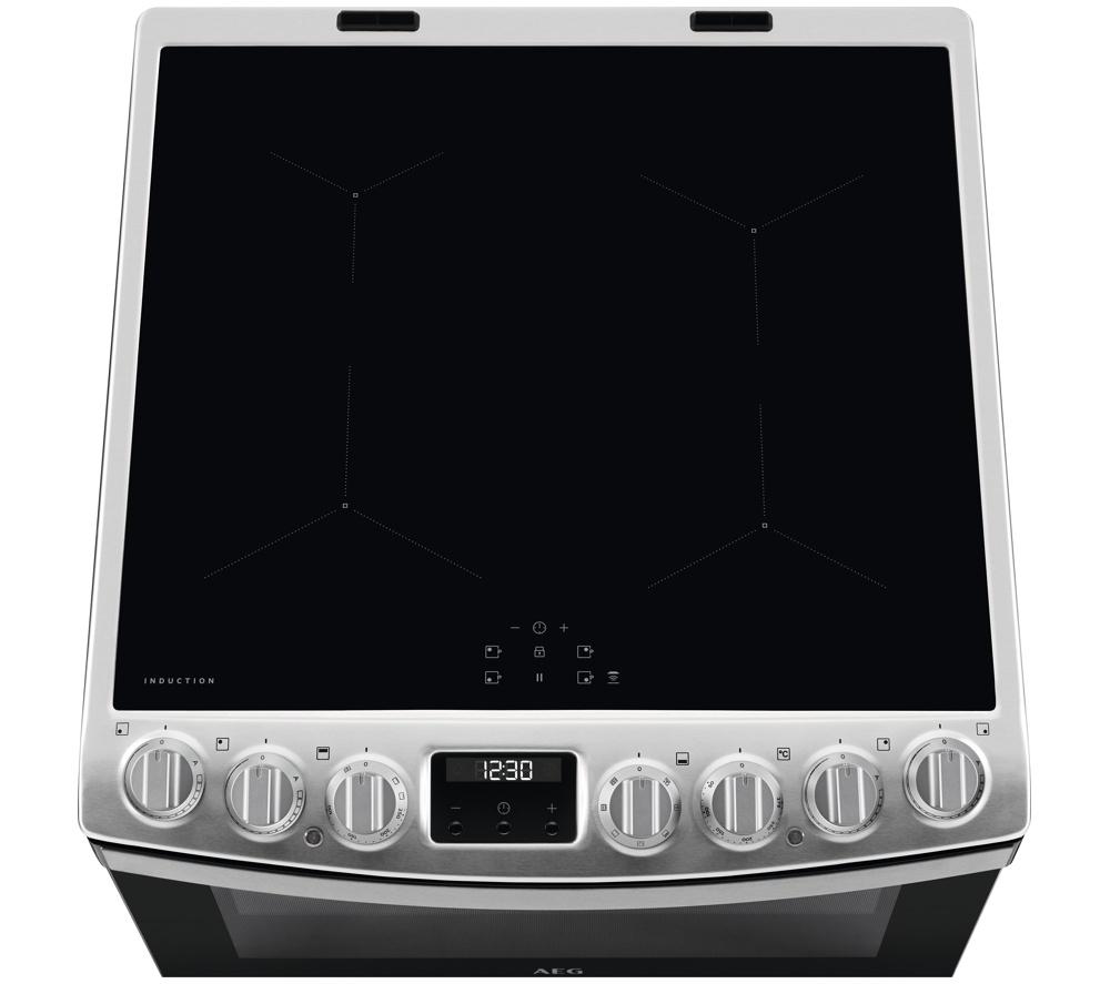 AEG 6000 SteamBake CIB6743ACM Cocina de inducción eléctrica de 60 cm - Acero inoxidable