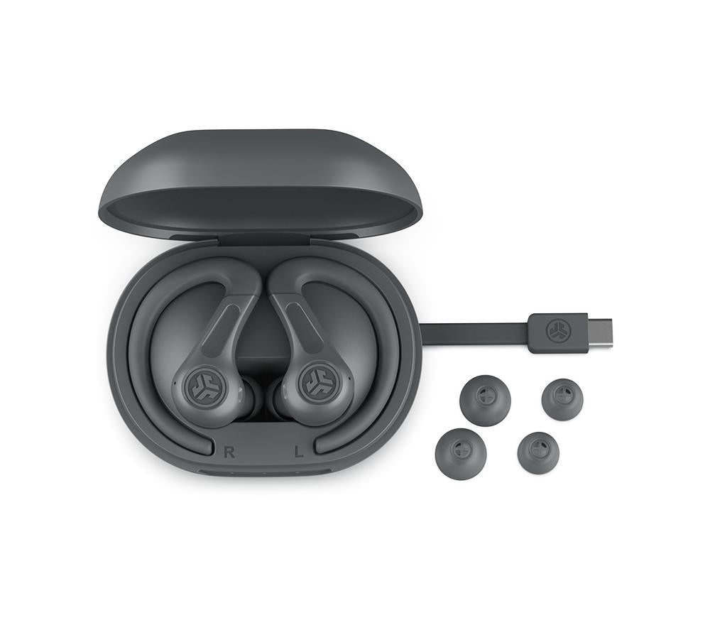JLAB Jbuds Air Sport ANC 4 Wireless Bluetooth Noise-Cancelling Sports Earbuds - Black