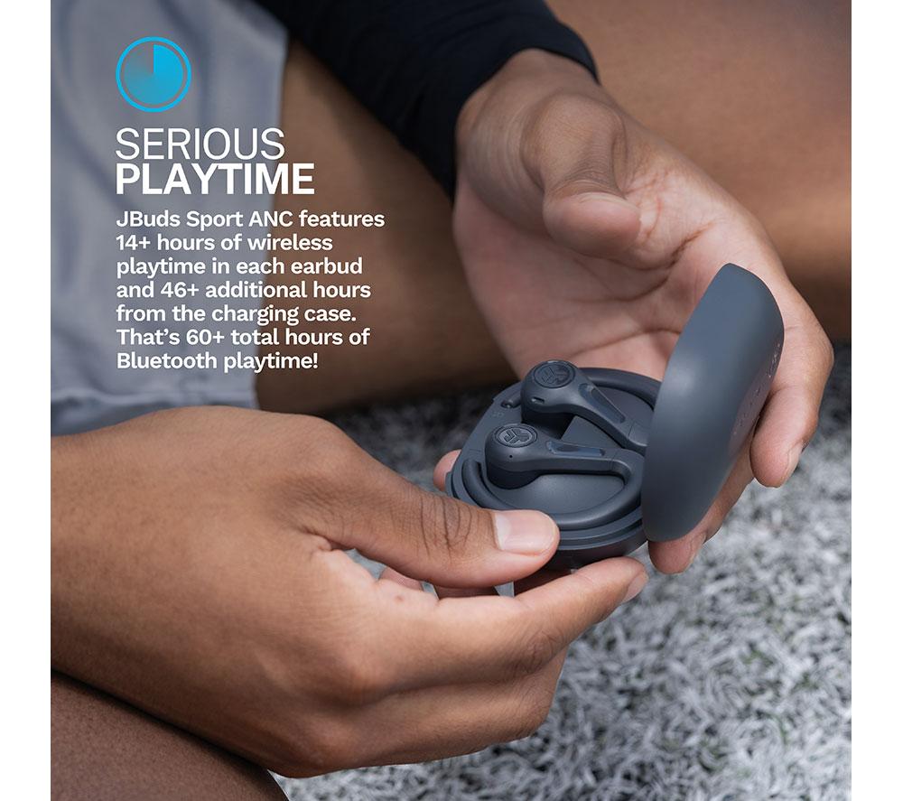 JLAB Jbuds Air Sport ANC 4 Wireless Bluetooth Noise-Cancelling Sports Earbuds - Black