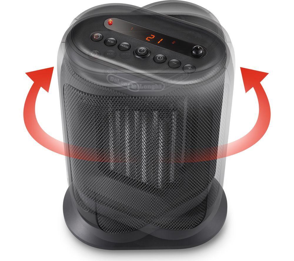 DELONGHI Capsule You & Me Portable Ceramic Fan Heater - Black