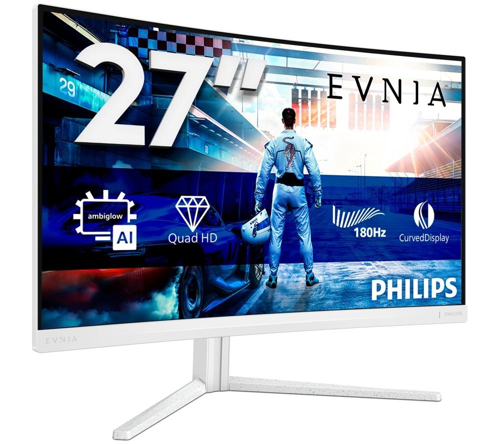 PHILIPS Evnia 27M2C5501/00 Quad HD 27" Curved VA LCD Gaming Monitor - Weiß