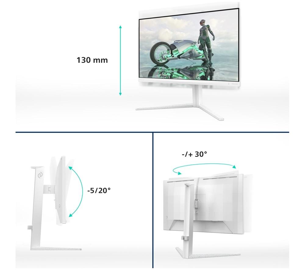 PHILIPS Evnia 27M2N3201A/00 Full HD 27" Rapid IPS Gaming-Monitor - Weiß