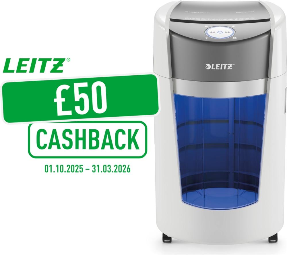 LEITZ IQ OptiMax Office P5 Micro Cut Paper Shredder