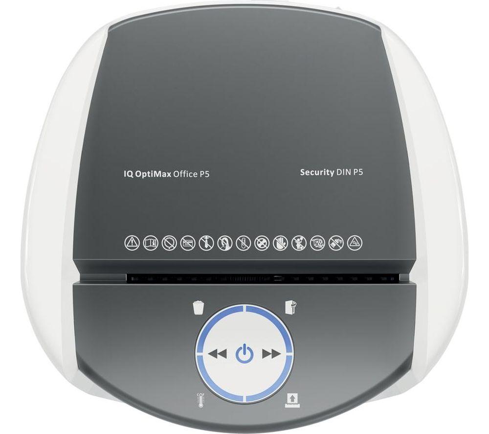 LEITZ IQ OptiMax Office P5 Micro Cut Paper Shredder
