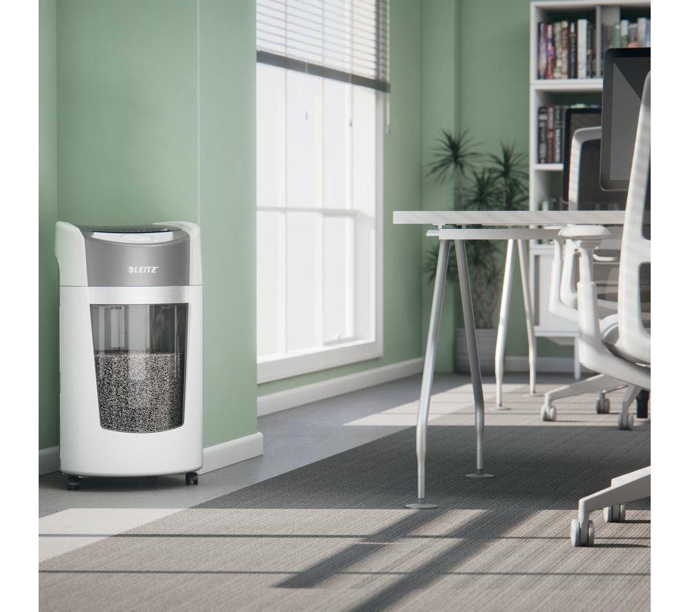 LEITZ IQ OptiMax Office P5 Micro Cut Paper Shredder