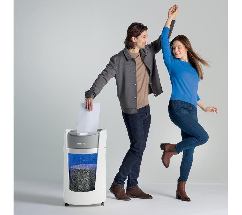 LEITZ IQ OptiMax Office P5 Micro Cut Paper Shredder
