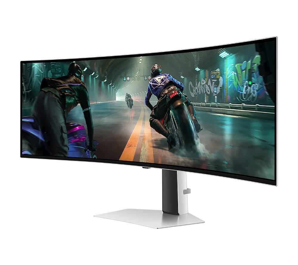 SAMSUNG Odyssey G9 LS49DG912SUXXU Dual Quad HD 49" Curved OLED Gaming Monitor – Silber