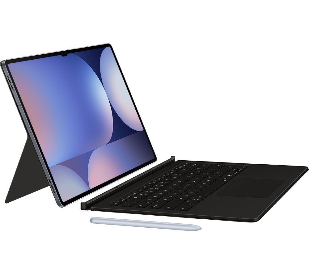 SAMSUNG Galaxy Tab S10+ 12.4" 5G Tablet (256 GB, Moonstone Grey) & Book Cover Keyboard Case (Black) Bundle
