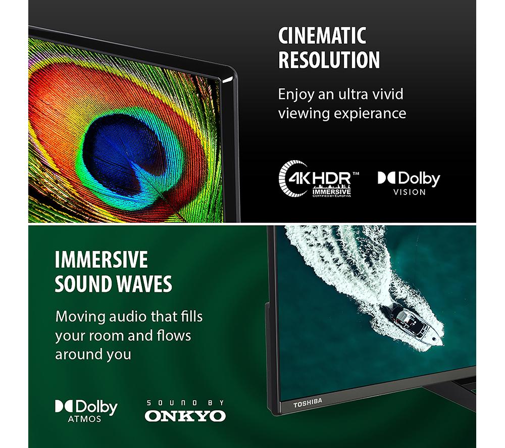 TOSHIBA Fire TV 55UF3F53DB 55" Smart 4K Ultra HD HDR LED TV with Amazon Alexa