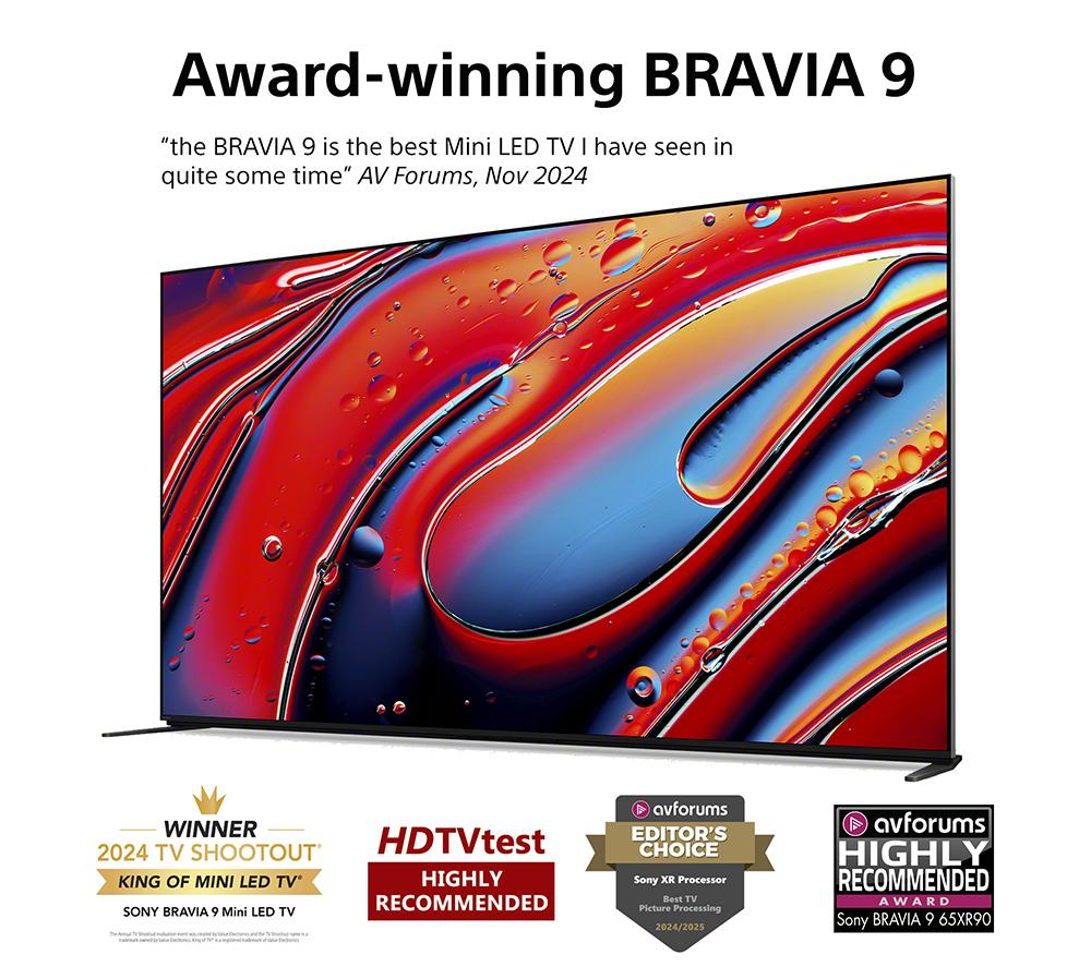 SONY BRAVIA 9 65" QLED XR Mini LED 4K HDR Smart TV - K65XR90PU