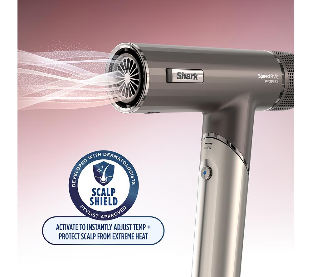 SHARK SpeedStyle Pro Flex HD542UK 4-in-1 Hair Dryer - Mocha Silver