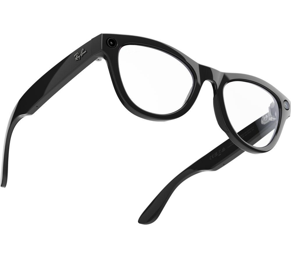 RAY-BAN Meta Skyler Glasses - Shiny Black, Clear to Amethyst Transitions