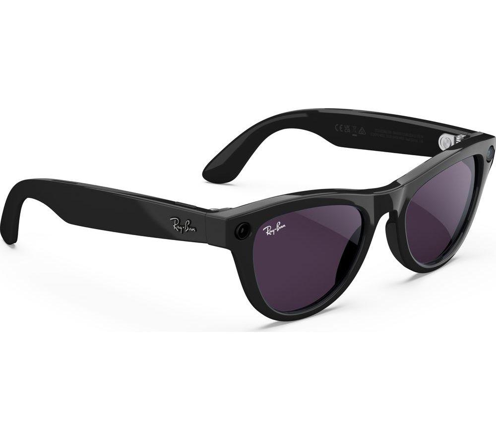 RAY-BAN Meta Skyler Glasses - Shiny Black, Clear to Amethyst Transitions