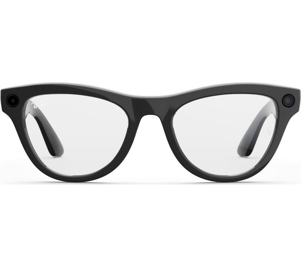 RAY-BAN Meta Skyler Glasses - Shiny Black, Clear to Amethyst Transitions