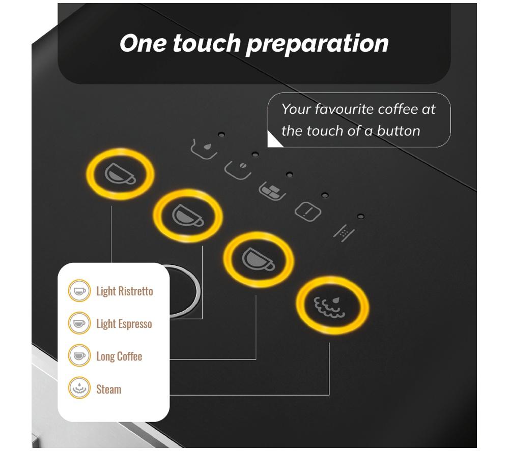 SMEG BCC12BLMUK Bean to Cup Coffee Machine - Matte Black