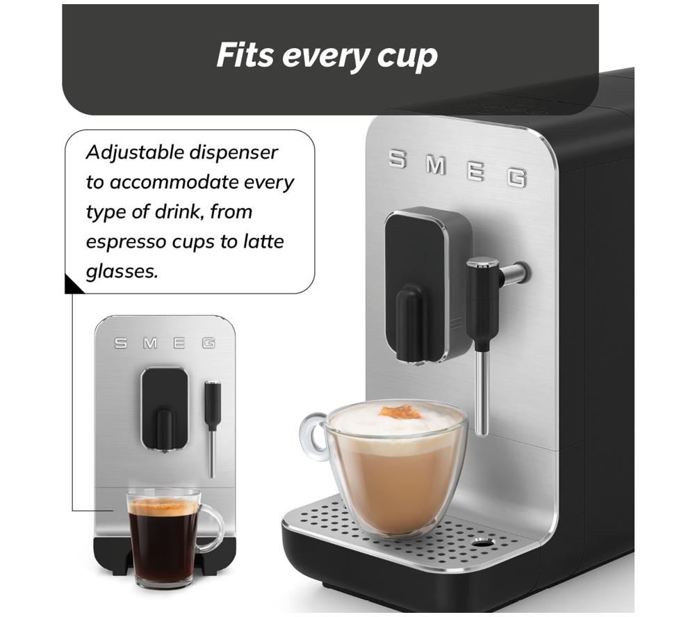 SMEG BCC12BLMUK Bean to Cup Coffee Machine - Matte Black