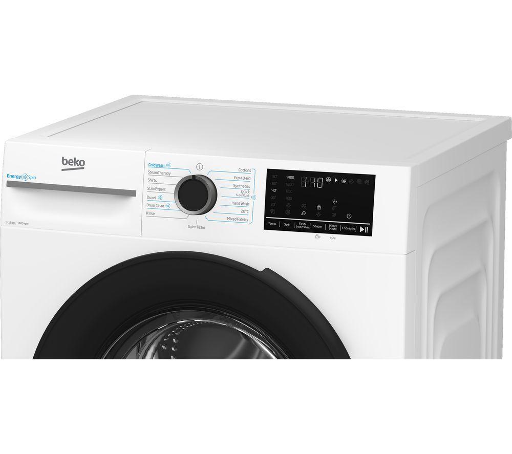 Lavadora BEKO Pro EnergySpin BM3WT1241IW 12 kg 1400 rpm - Blanca