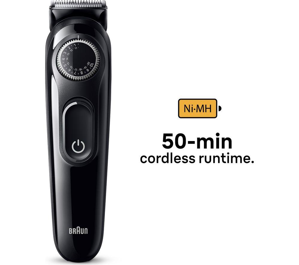 BRAUN Series 3 BRABT3420 Beard Trimmer - Black & Silver