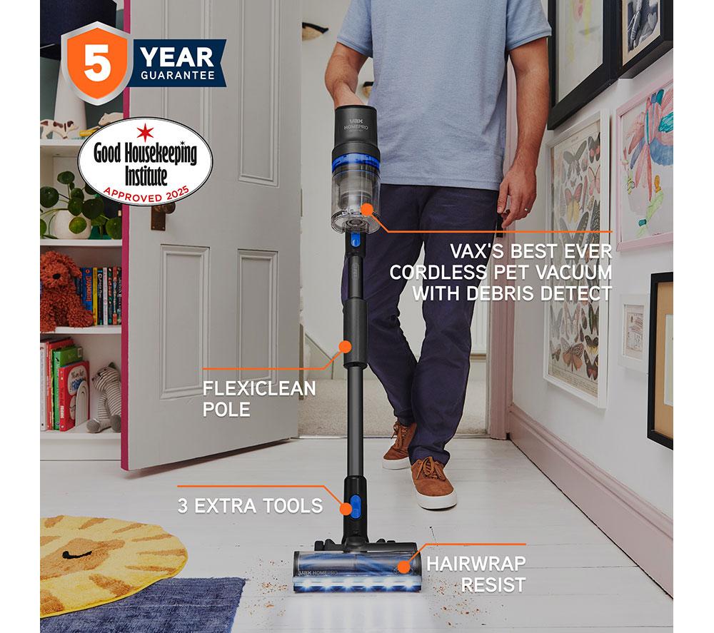 VAX HomePro Detect Pet CLSV-HPTP Cordless Vacuum Cleaner - Graphite & Blue