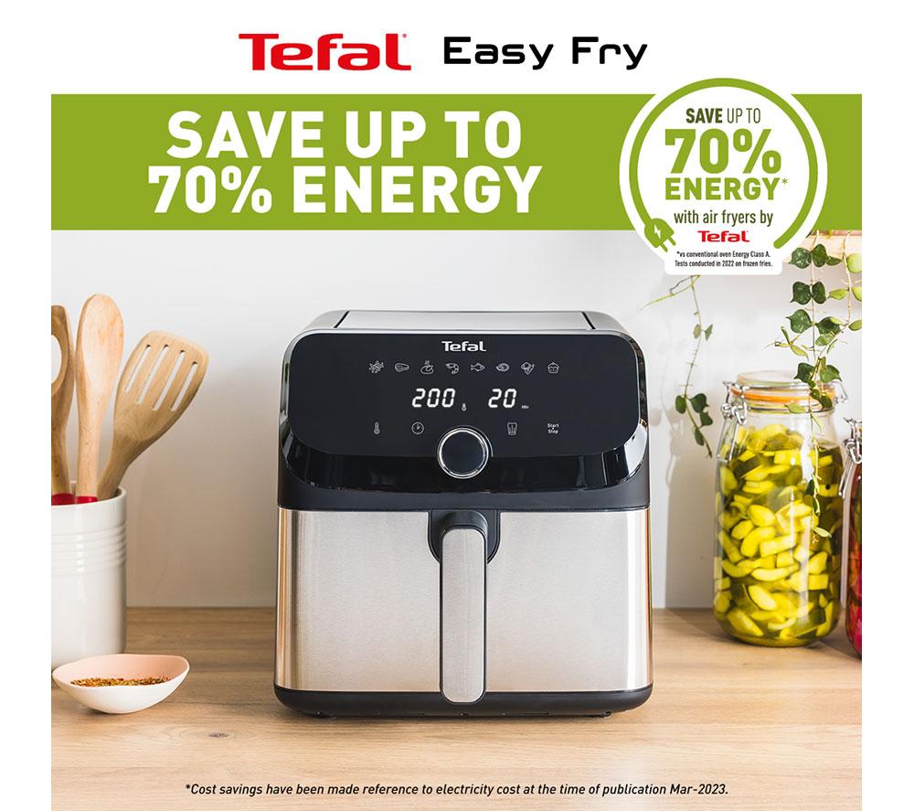 TEFAL Easy Fry Mega EY855D40 7.5L Air Fryer - Black & Silver