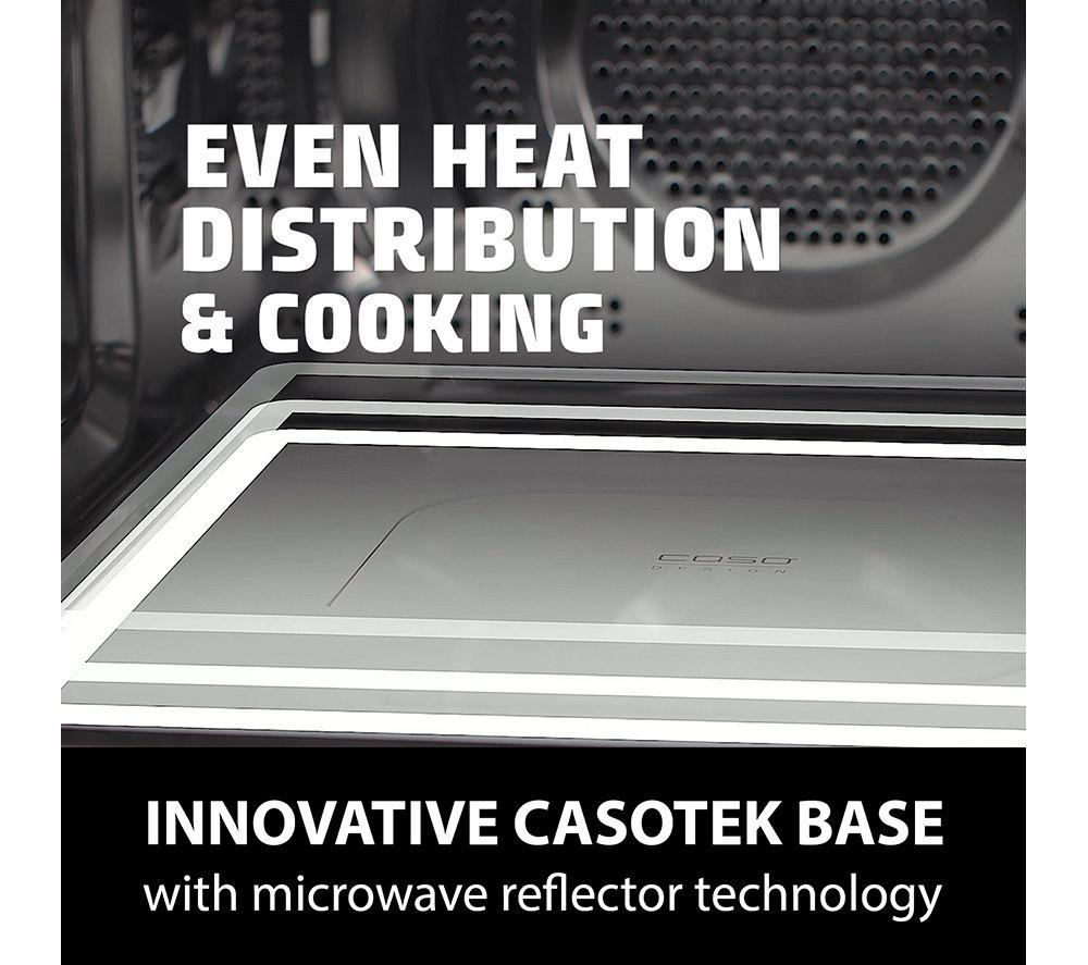 Microondas combinado CASO Ceramic Chef MCG 25 - Negro y plateado