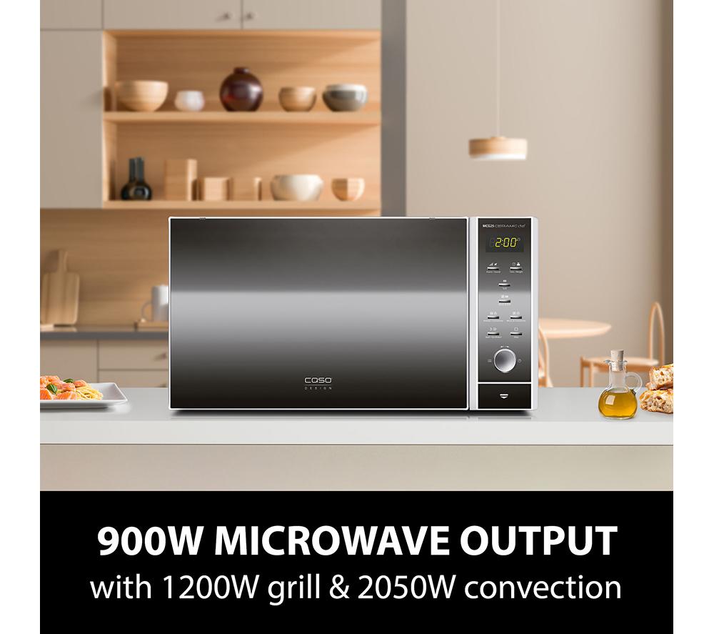 Microondas combinado CASO Ceramic Chef MCG 25 - Negro y plateado