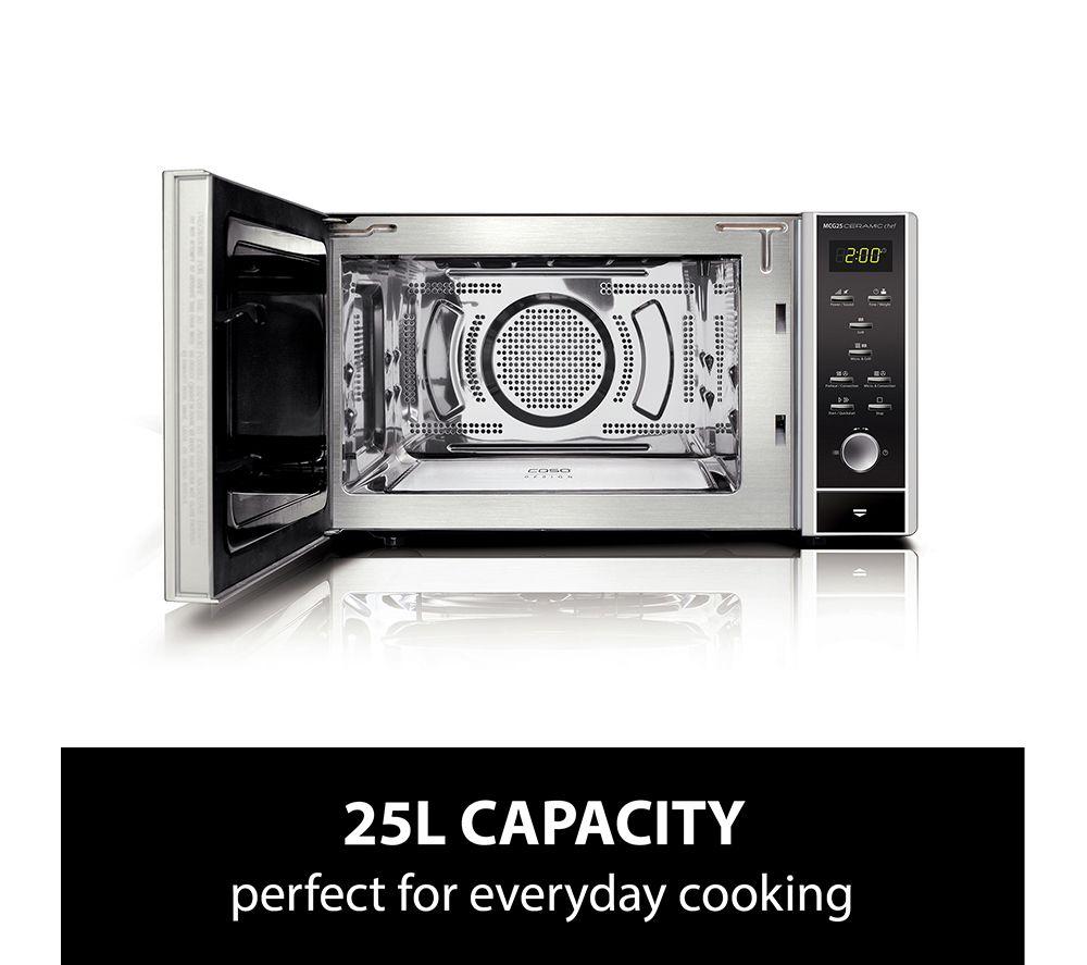 Microondas combinado CASO Ceramic Chef MCG 25 - Negro y plateado