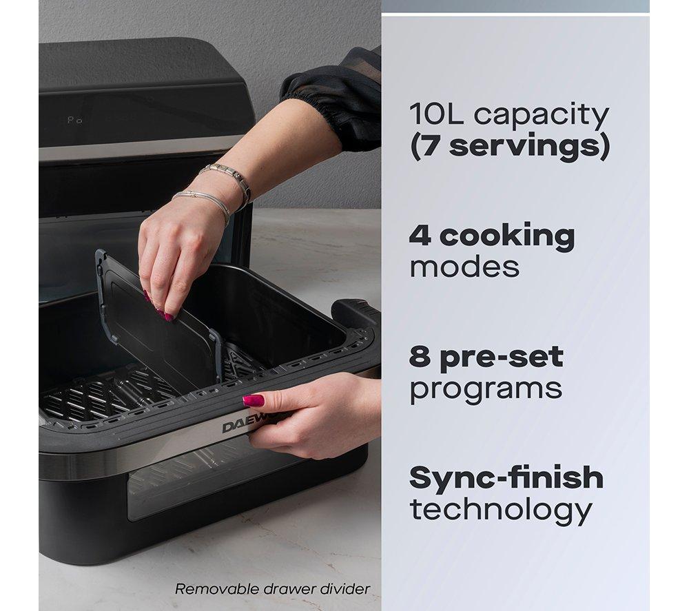 DAEWOO SDA2757GE Mega Drawer Air Fryer - Black