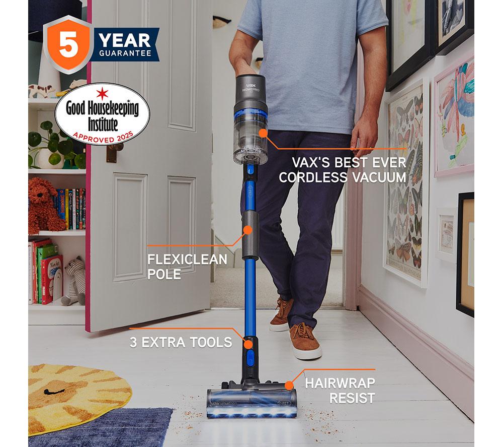 VAX HomePro Pet CLSV-HPKP Cordless Vacuum Cleaner - Graphite & Blue