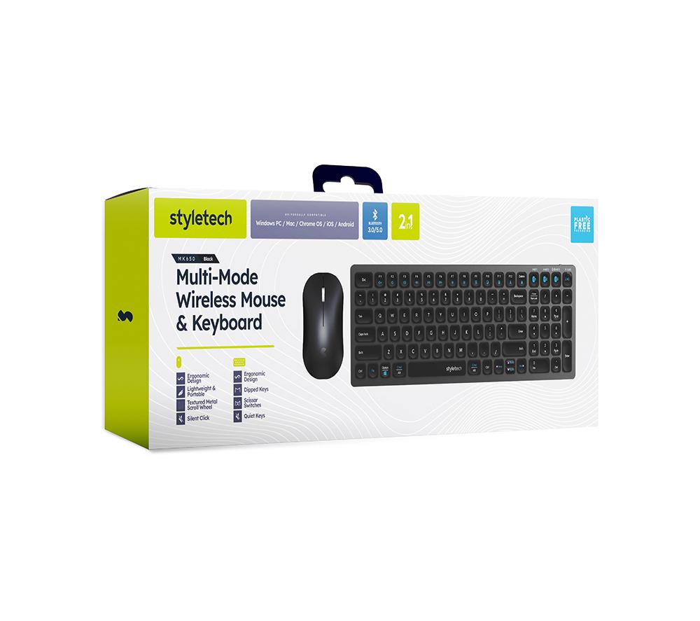 STYLETECH MK650 Wireless Keyboard & Mouse Set - Black