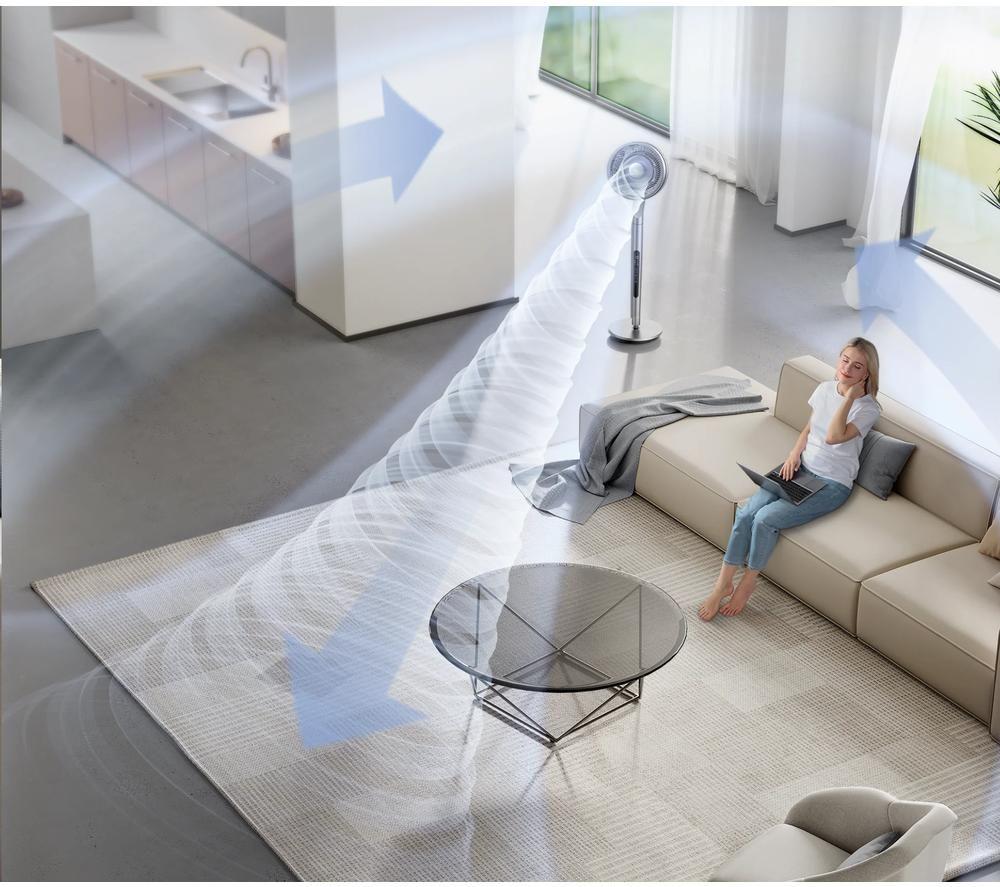 DREO PolyFan 815S Smart Pedestal Fan - Silver