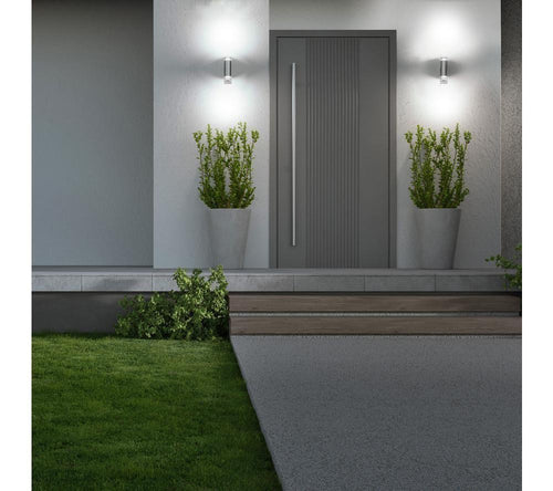 4LITE Marinus Range 4L2/2306 Smart LED Outdoor Wall Light - Stainless Steel, Twin Pack